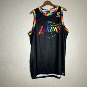 LOS ANGELES LAKERS Basketball PRIDE Multicolor Jersey SGA Size XL